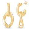 Thumbnail Image 1 of Twist Doorknocker Drop Earrings 14K Yellow Gold