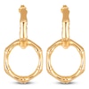 Thumbnail Image 1 of Italia D'Oro Bamboo Doorknocker Earrings 14K Yellow Gold