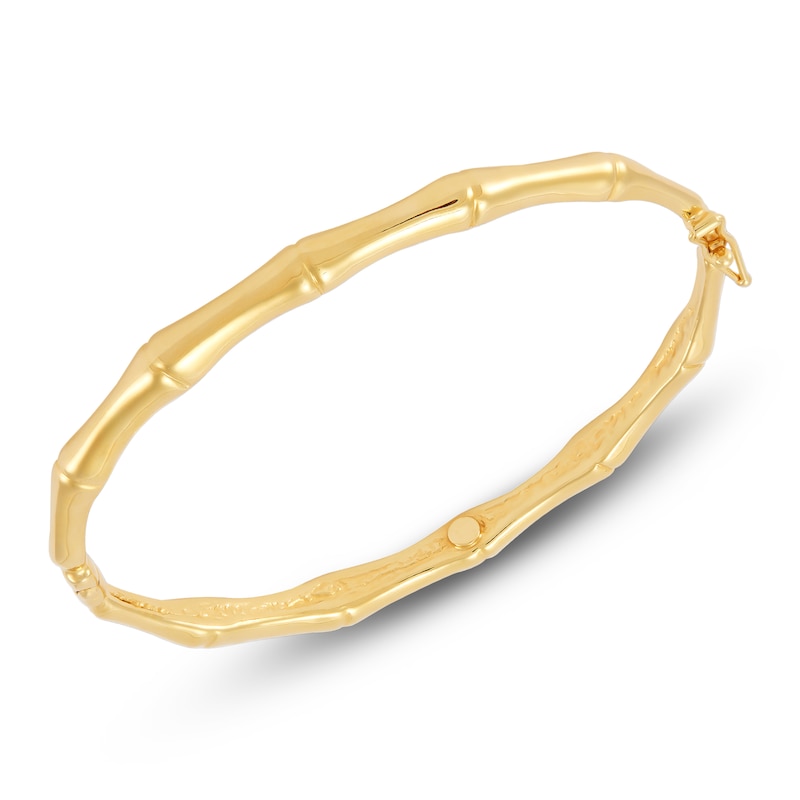Main Image 1 of Italia D'Oro Bamboo Bangle Bracelet 14K Yellow Gold