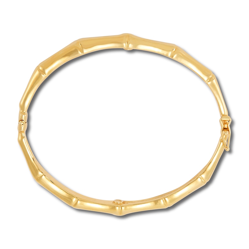 Main Image 3 of Italia D'Oro Bamboo Bangle Bracelet 14K Yellow Gold