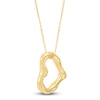 Thumbnail Image 2 of Italia D'Oro Bamboo Heart Necklace 14K Yellow Gold 18"