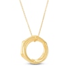 Thumbnail Image 1 of Italia D'Oro Bamboo Circle Necklace 14K Yellow Gold 18"