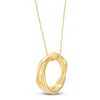 Thumbnail Image 2 of Italia D'Oro Bamboo Circle Necklace 14K Yellow Gold 18"