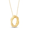 Thumbnail Image 4 of Italia D'Oro Bamboo Circle Necklace 14K Yellow Gold 18"