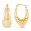 Thumbnail Image 1 of Tapered Puff Hoop Earrings 14K Yellow Gold