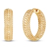 Thumbnail Image 2 of Mesh Huggie Hoop Earrings 14K Yellow Gold