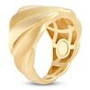 Thumbnail Image 2 of Italia D'Oro Wide Satin-Finish Scalloped Ring 14K Yellow Gold