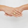 Thumbnail Image 5 of Italia D'Oro Wide Satin-Finish Scalloped Ring 14K Yellow Gold