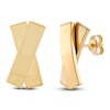 Thumbnail Image 2 of X-Shaped Bar Stud Earrings 14K Yellow Gold