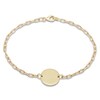 Thumbnail Image 1 of Engravable Disc Paperclip Chain Bracelet 14K Yellow Gold 7.25"