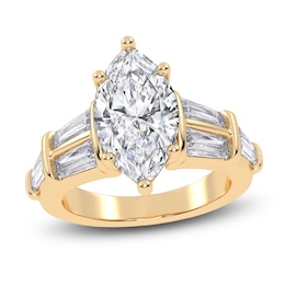 Marquise-Cut Created By Jared Studio Lab-Grown Diamond Engagement Ring 4-1/2 ct tw 14K Yellow Gold