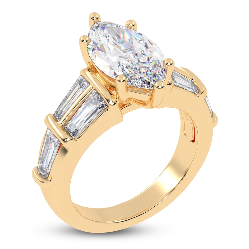 Main Image 2 of Marquise-Cut Created By Jared Studio Lab-Grown Diamond Engagement Ring 4-1/2 ct tw 14K Yellow Gold