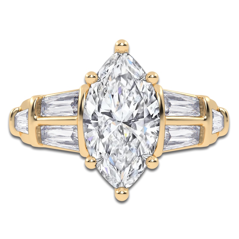 Main Image 3 of Marquise-Cut Created By Jared Studio Lab-Grown Diamond Engagement Ring 4-1/2 ct tw 14K Yellow Gold