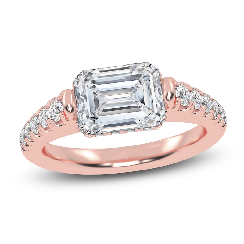 Main Image 1 of Emerald-Cut Created By Jared Studio Lab-Grown Diamond Engagement Ring 2-1/3 ct tw 14K Rose Gold