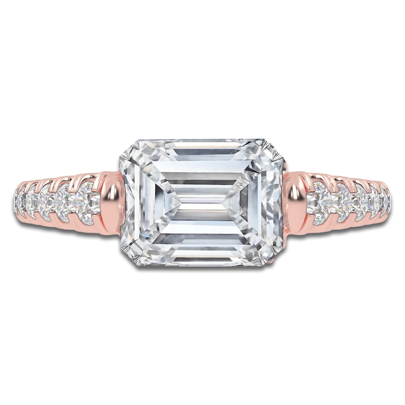 Main Image 3 of Emerald-Cut Created By Jared Studio Lab-Grown Diamond Engagement Ring 2-1/3 ct tw 14K Rose Gold