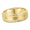 Thumbnail Image 1 of Kirk Kara Men's Engraved Brushed Wedding Band 18K Yellow Gold 7mm