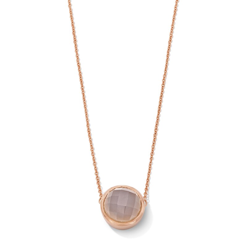 Main Image 1 of Jared Design House Natural Rose Quartz Necklace 14K Rose Gold 19"
