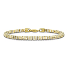 Diamond-Cut Chain Bracelet 4.25mm Semi-Solid 14K Two-Tone Gold 8.25"