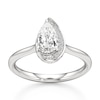Thumbnail Image 1 of J'Lure Pear Step-Cut Lab-Grown Diamond Half-Halo Engagement Ring 1 ct tw 18K White Gold