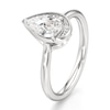 Thumbnail Image 4 of J'Lure Pear Step-Cut Lab-Grown Diamond Half-Halo Engagement Ring 1 ct tw 18K White Gold