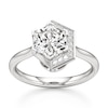 Thumbnail Image 1 of J'Lure Hexagon Brilliant-Cut Lab-Grown Diamond Half-Halo Engagement Ring 2 ct tw 18K White Gold