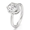 Thumbnail Image 4 of J'Lure Hexagon Brilliant-Cut Lab-Grown Diamond Half-Halo Engagement Ring 2 ct tw 18K White Gold