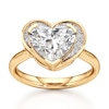 Thumbnail Image 1 of J'Lure Heart Brilliant-Cut Lab-Grown Diamond Half-Halo Engagement Ring 3-1/5 ct tw 18K Yellow Gold