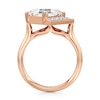 Thumbnail Image 2 of J'Lure Carre Step-Cut Lab-Grown Diamond Half-Halo Engagement Ring 3-1/5 ct tw 18K Rose Gold