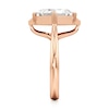 Thumbnail Image 3 of J'Lure Carre Step-Cut Lab-Grown Diamond Half-Halo Engagement Ring 3-1/5 ct tw 18K Rose Gold