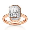 Thumbnail Image 1 of J'Lure Radiant Brilliant-Cut Lab-Grown Diamond Half-Halo Engagement Ring 3-1/6 ct tw 18K Rose Gold