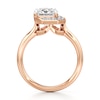 Thumbnail Image 2 of J'Lure Radiant Brilliant-Cut Lab-Grown Diamond Half-Halo Engagement Ring 3-1/6 ct tw 18K Rose Gold