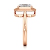 Thumbnail Image 3 of J'Lure Radiant Brilliant-Cut Lab-Grown Diamond Half-Halo Engagement Ring 3-1/6 ct tw 18K Rose Gold