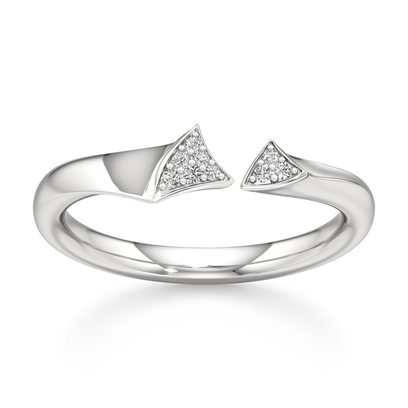 Main Image 1 of J'Lure Lab-Created Diamond Wedding Band 1/20 ct tw 18K White Gold