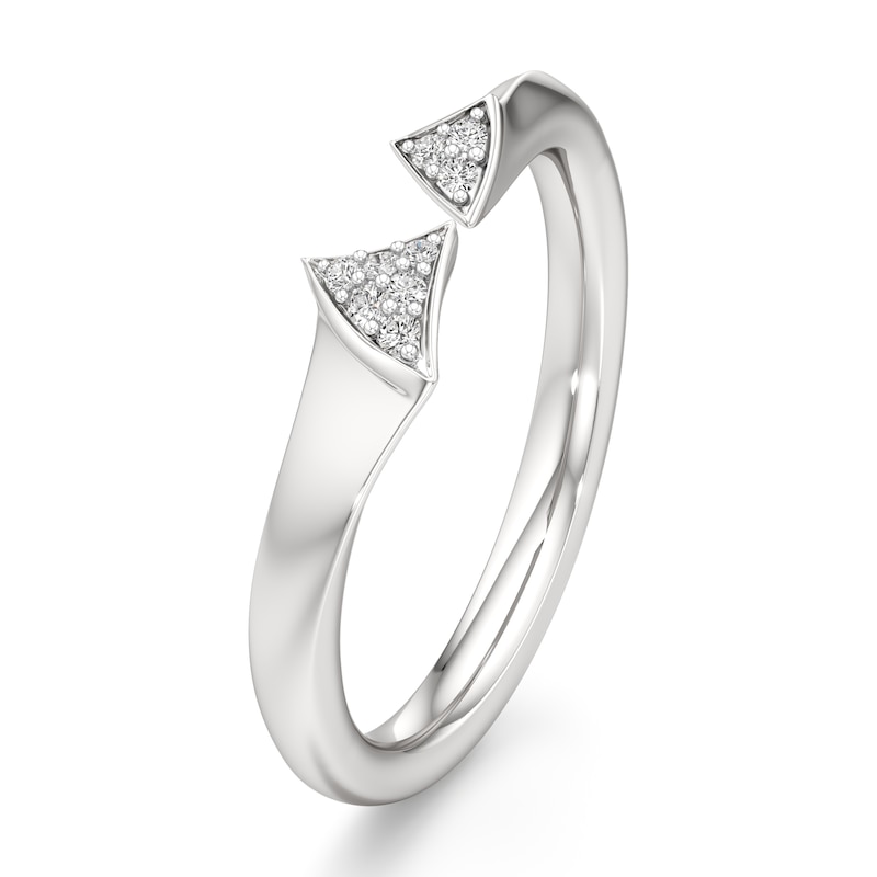 Main Image 4 of J'Lure Lab-Created Diamond Wedding Band 1/20 ct tw 18K White Gold