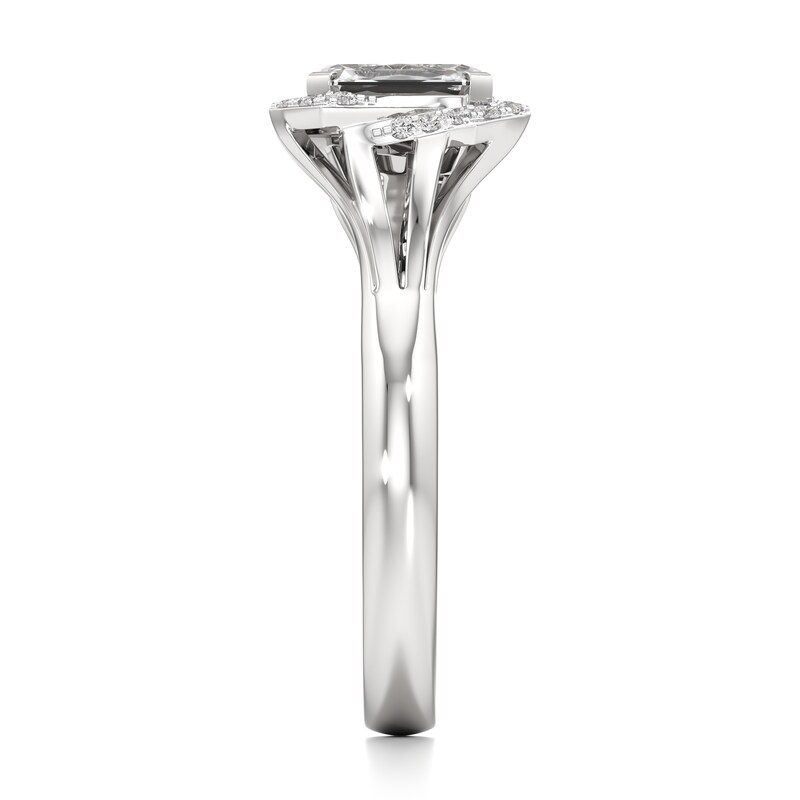 Main Image 3 of J'Lure Imperial-Emerald Step-Cut Lab-Grown Diamond Engagement Ring 2-1/6 ct tw 18K White Gold