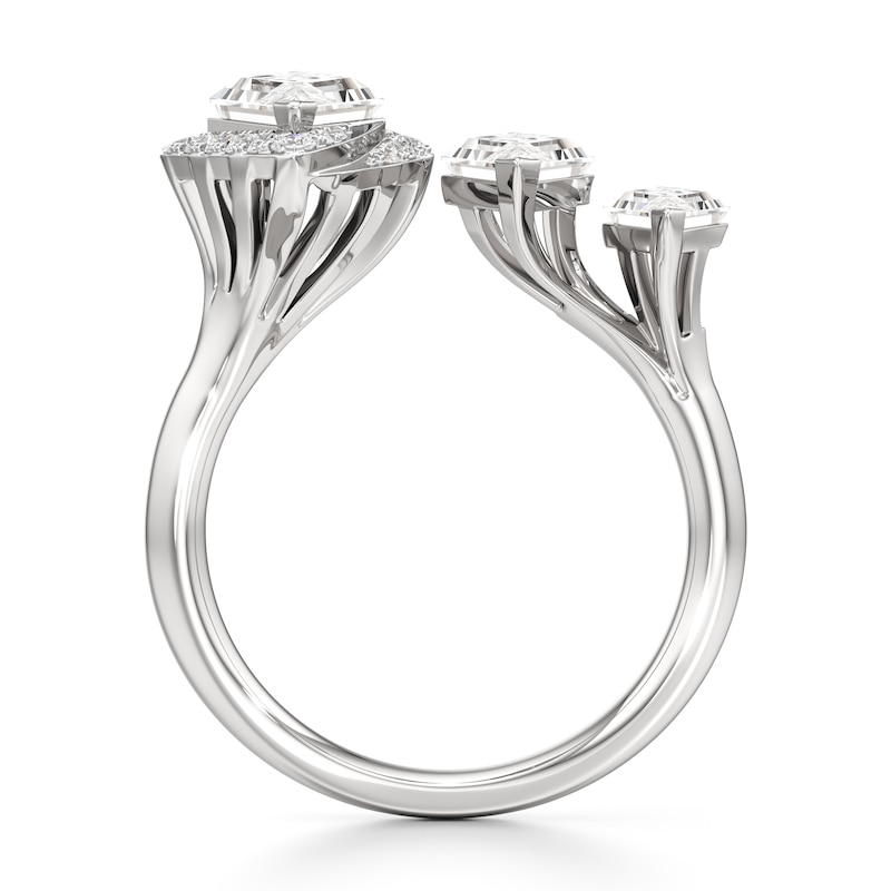Main Image 2 of J'Lure Lozenge Step-Cut Lab-Grown Diamond Engagement Ring 2-1/4 ct tw 18K White Gold
