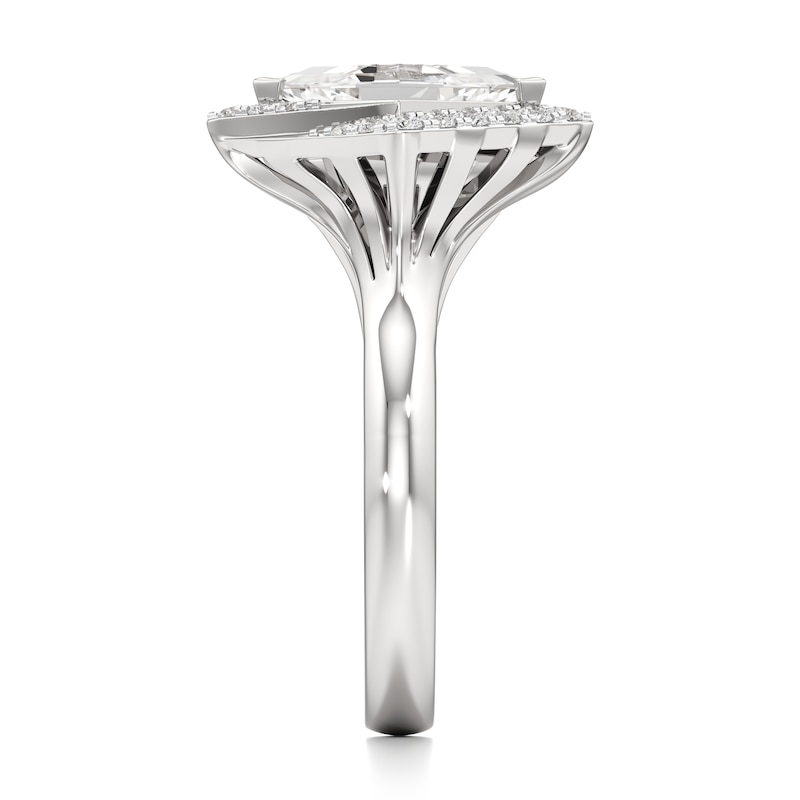 Main Image 3 of J'Lure Lozenge Step-Cut Lab-Grown Diamond Engagement Ring 2-1/4 ct tw 18K White Gold