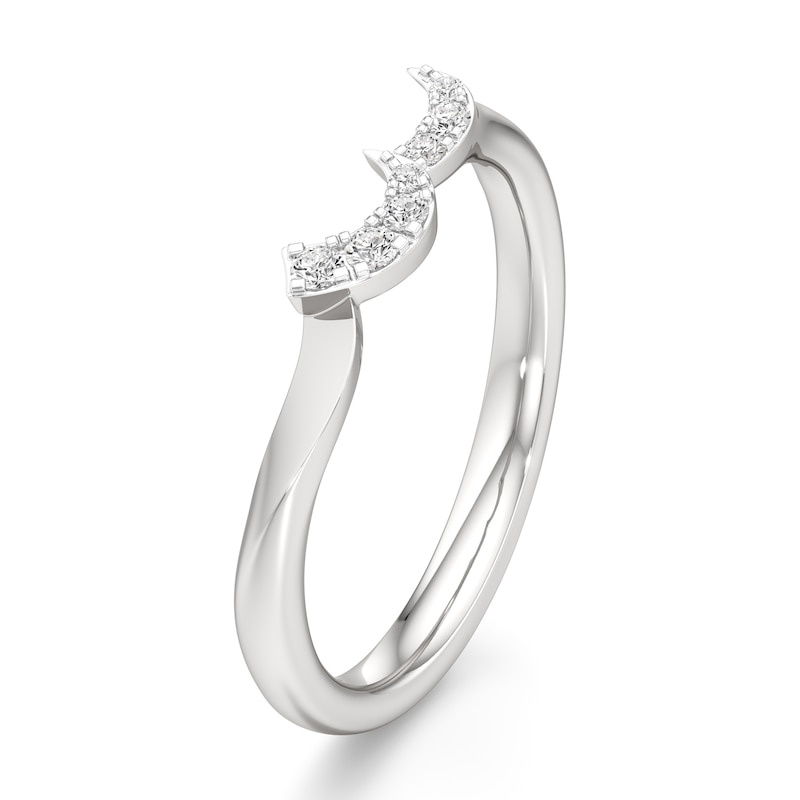 Main Image 4 of J'Lure Lab-Grown Diamond Wedding Band 1/20 ct tw 18K White Gold