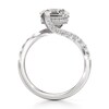 Thumbnail Image 2 of J'Lure Hexagon Step-Cut Lab-Created Diamond Bypass Engagement Ring 2-1/2 ct tw 18K White Gold