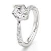 Thumbnail Image 4 of J'Lure Hexagon Step-Cut Lab-Created Diamond Bypass Engagement Ring 2-1/2 ct tw 18K White Gold