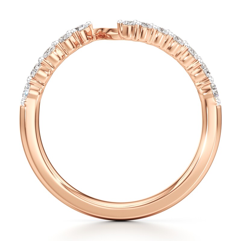 Main Image 2 of J'Lure Lab-Grown Diamond Contour Wedding Band 3/8 ct tw 18K Rose Gold