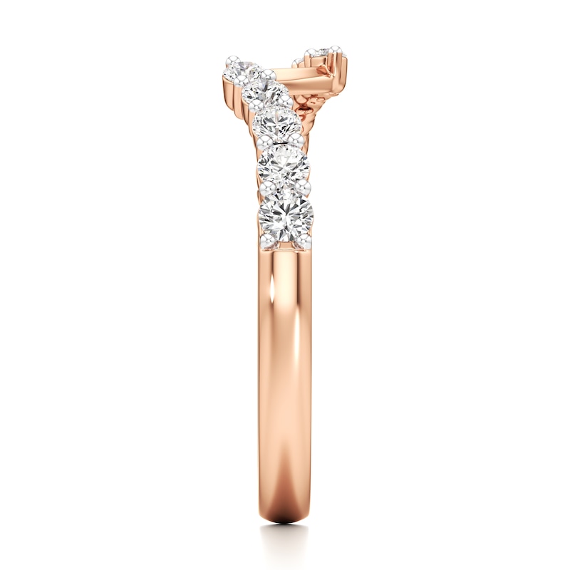 Main Image 3 of J'Lure Lab-Grown Diamond Contour Wedding Band 3/8 ct tw 18K Rose Gold