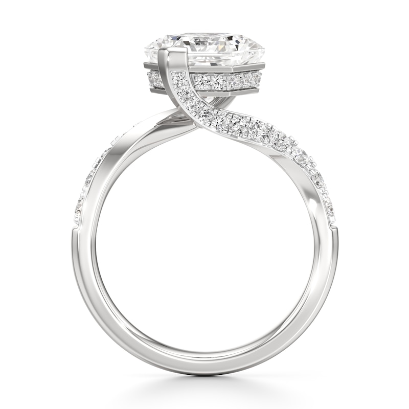 Main Image 2 of J'Lure Hexagon Brilliant-Cut Lab-Grown Diamond Bypass Engagement Ring 3-1/2 ct tw 18K White Gold