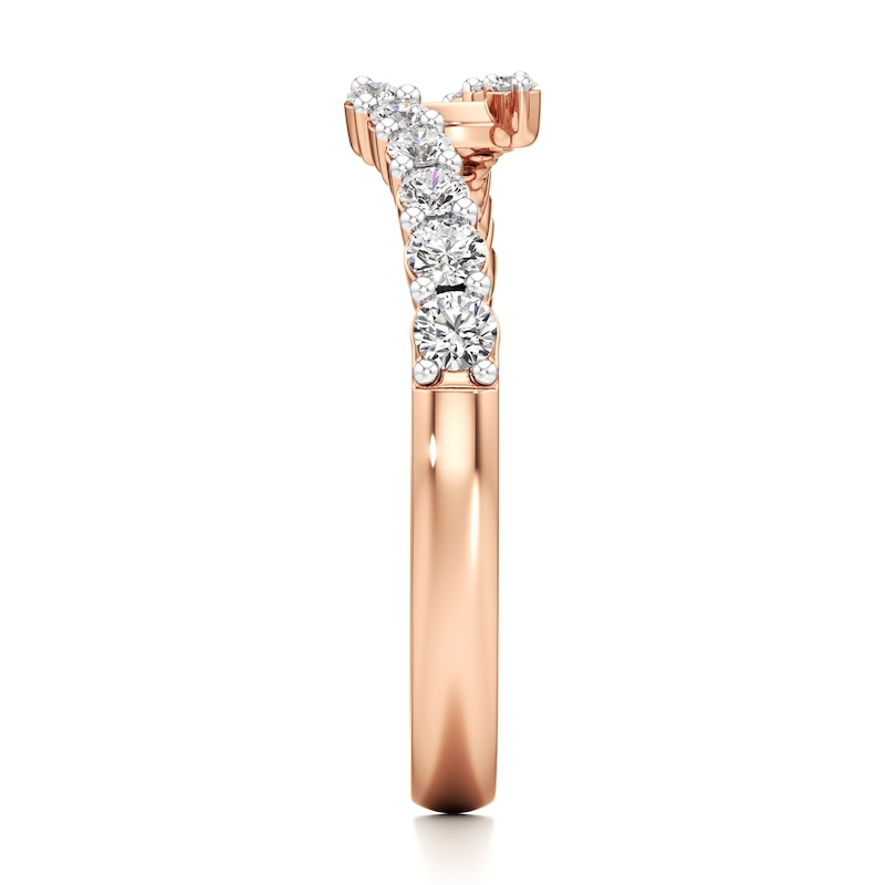 Main Image 3 of J'Lure Lab-Grown Diamond Contour Wedding Band 3/8 ct tw 18K Rose Gold