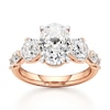 Thumbnail Image 1 of J'Lure Oval Step-Cut Lab-Grown Diamond Engagement Ring 4-3/4 ct tw 18K Rose Gold