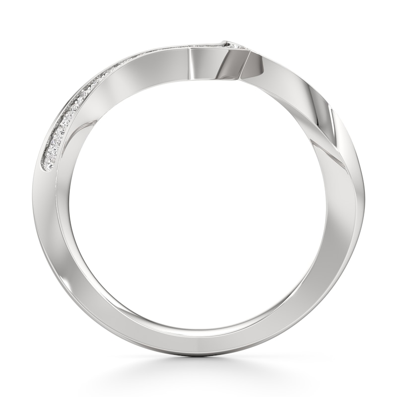 Main Image 2 of J'Lure Lab-Grown Diamond Contour Wedding Band 1/5 ct tw 18K White Gold