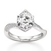 Thumbnail Image 1 of J'Lure Hexagon Step-Cut Lab-Grown Diamond Bypass Engagement Ring 3-1/4 ct tw 18K White Gold