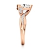 Thumbnail Image 3 of J'Lure Trillion Curved Brilliant-Cut Lab-Grown Diamond Bypass Engagement Ring 3-1/5 ct tw 18K Rose Gold