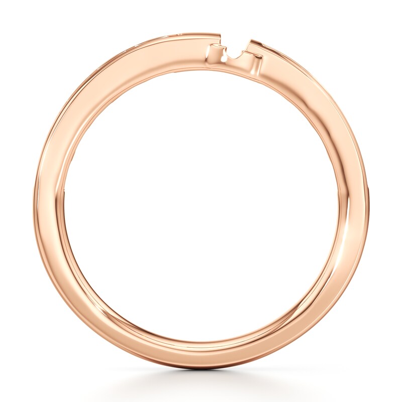 Main Image 2 of J'Lure Baguette-Cut Lab-Grown Diamond Contour Wedding Band 3/8 ct tw 18K Rose Gold