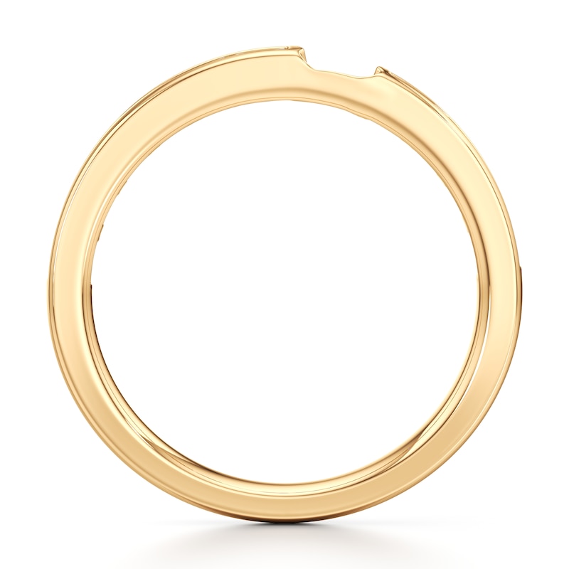 Main Image 2 of J'Lure Baguette-Cut Lab-Grown Diamond Contour Wedding Band 3/8 ct tw 18K Yellow Gold